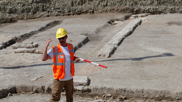 I resti della villa romana ritrovati di recente a Classe (Ravenna) durante i lavori di scavo per il rigassificatore di Snam