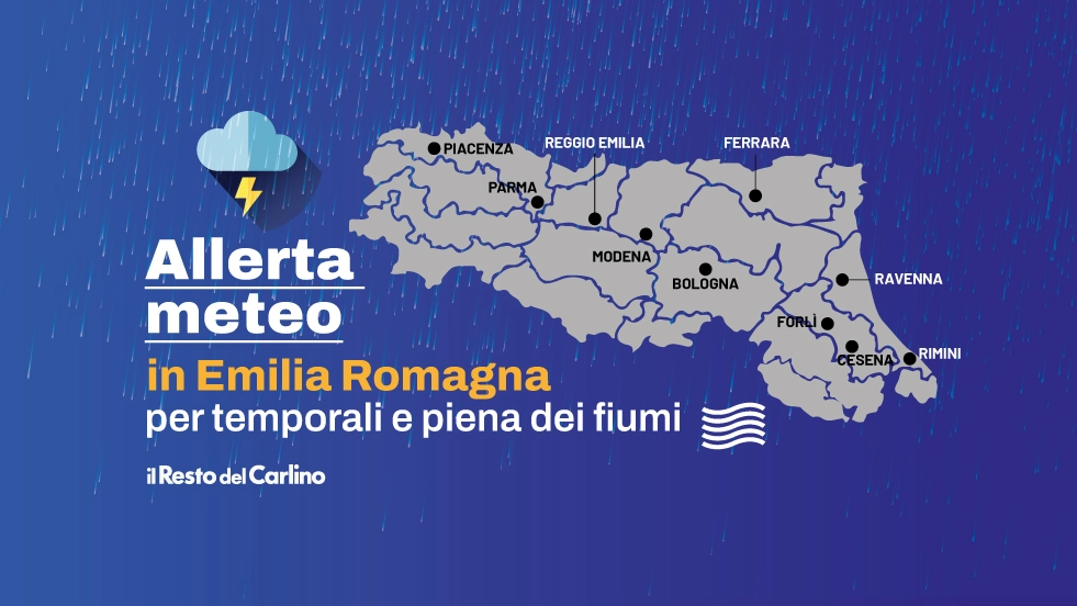 Piene dei fiumi e temporali: ancora un'allerta meteoin Emilia Romagna