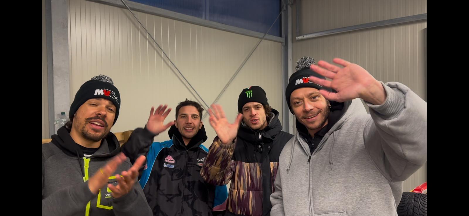 Valentino Rossi si diverte sulla pista di Corridonia, il neo papà bis sui go kart 125