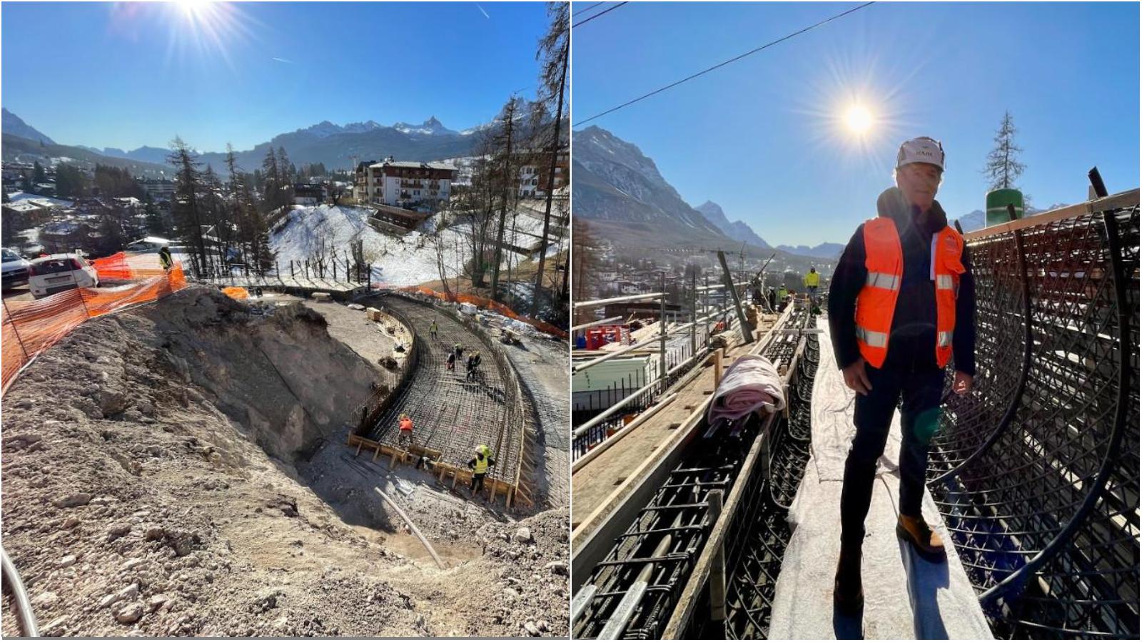 Milano Cortina, la pista da bob avanza. Zaia: “Stiamo costruendo un pezzo di storia”